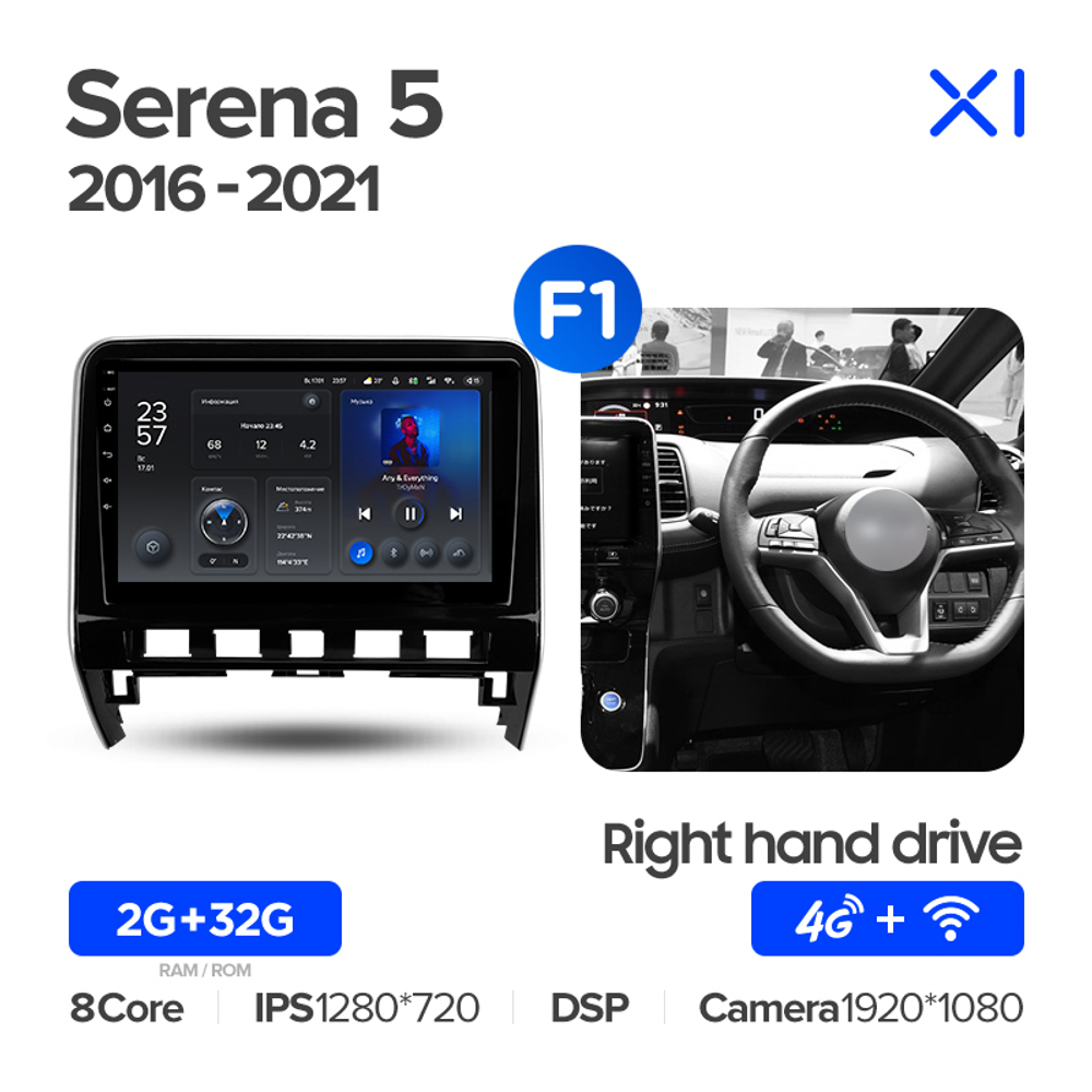 Teyes X1 10,2" для Nissan Serena 5 2016-2021 (прав)