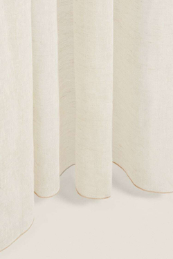 ZARA HOME XL ЛЬНЯНАЯ ЗАНАВЕСКА, СВЕТЛО-БЕЖЕВЫЙ