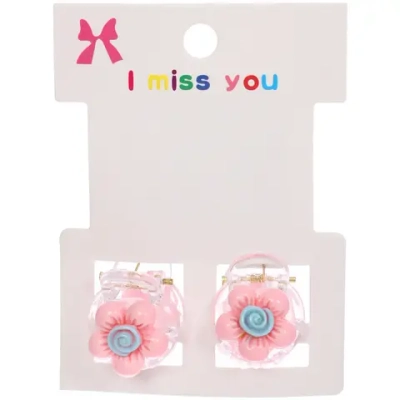 Заколки – крабы детские для волос 2шт на блистере «МАРЦИПАН», Ромашка, 1,2см