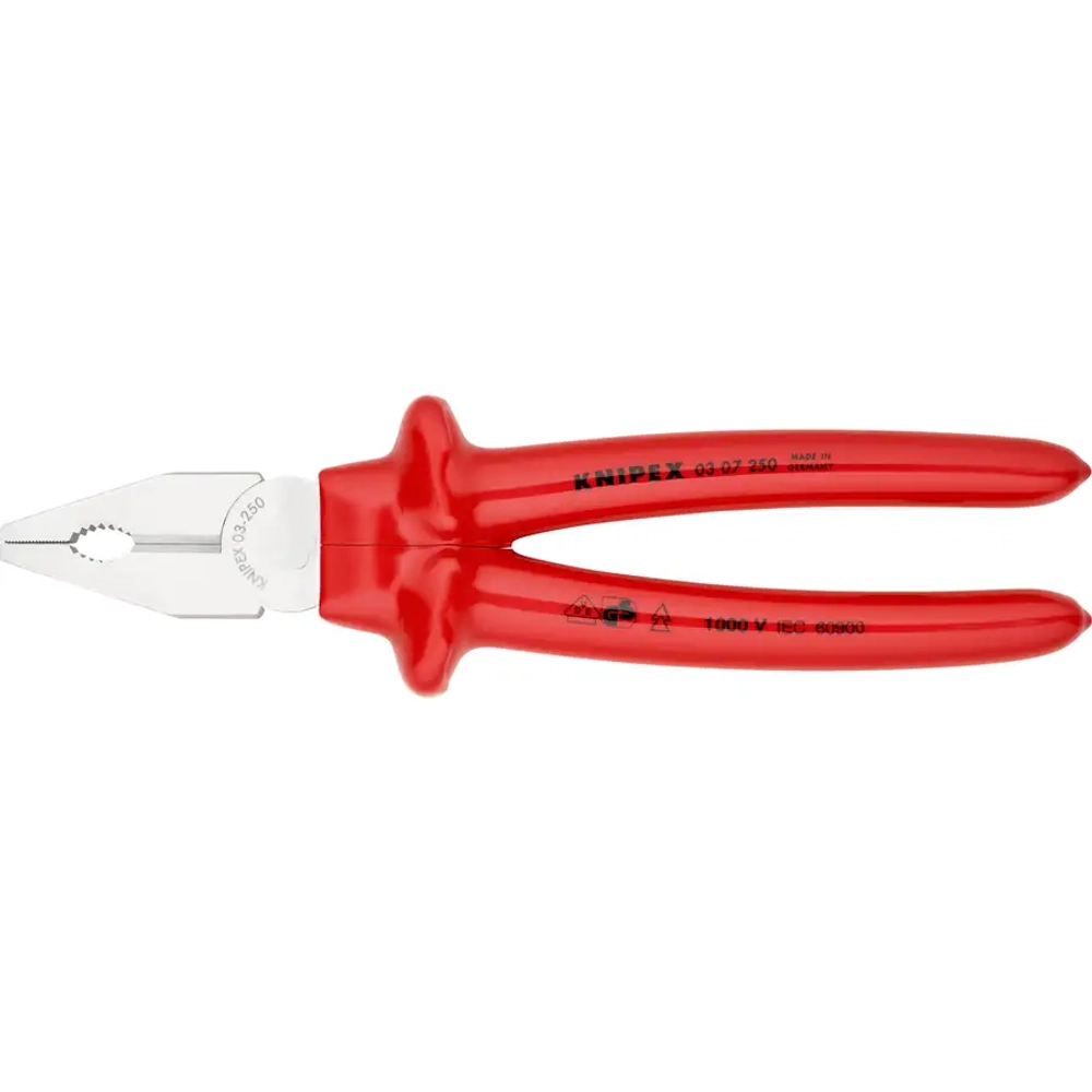 Плоскогубцы комбинированные хромированные 250 мм Knipex 03 07 250