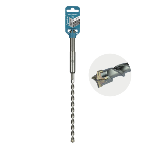 Бур по бетону SDS-Max 4 грани 12x340/195мм Rennbohr Quadro