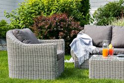 "Фабриция" лаунж-зона из искусственного ротанга, цвет серый