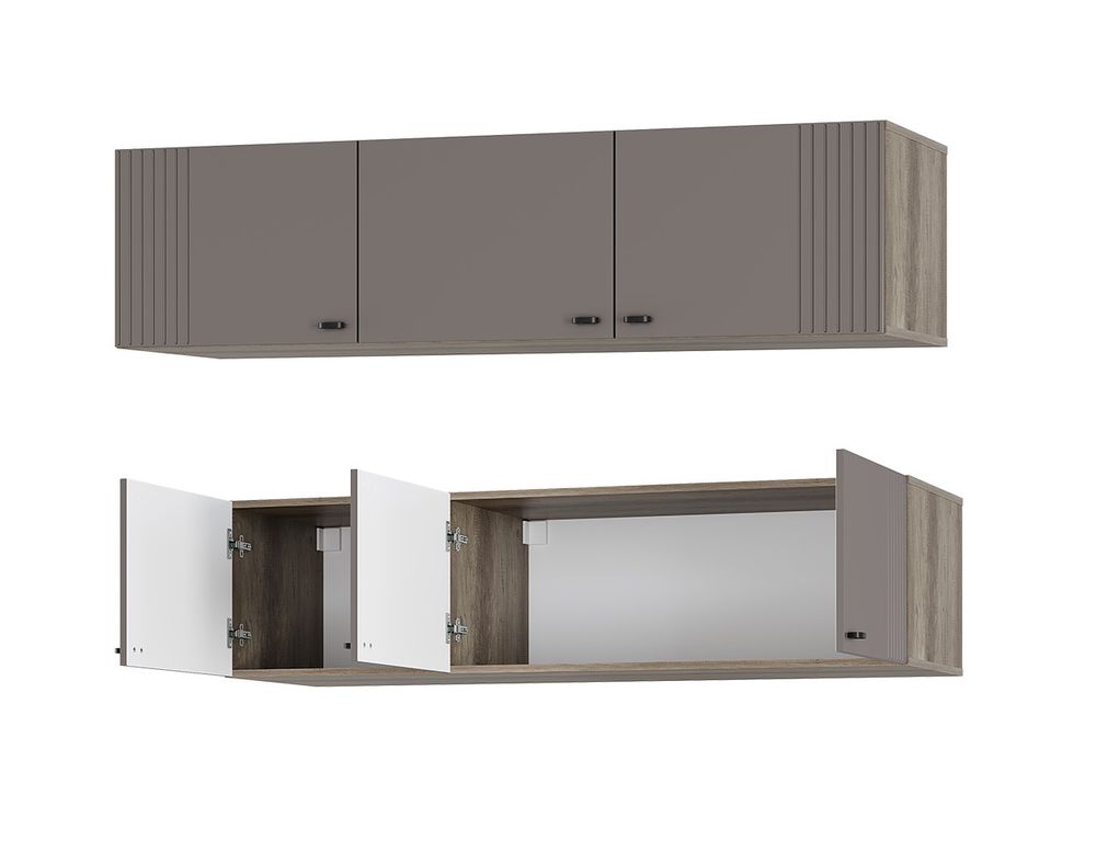 Шкаф навесной Олива ШКН-03 Муссон софт (серый) MF14