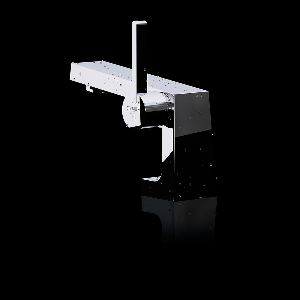 Смеситель для раковины Steinberg Серия 240 с керамическим картриджом, со сливным гарнитуром 1 1/4“, с гибкими шлангами 3/8“, хром 240 1000