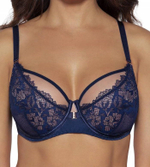 Гипюровый бюстгальтер на косточках с мягкой чашкой (Размер: 95D) (Цвет: красный)