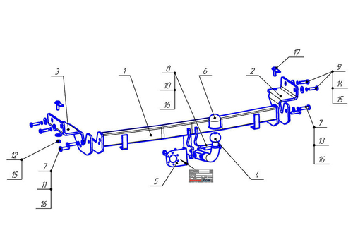 Фаркоп Oris на KIA CEED SW 2018- (паспорт и сертификат в комплекте,без электрики) 6765-A