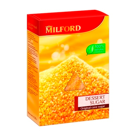 Milford тростниковый десертный сахар, 500 г