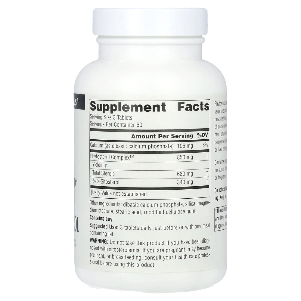 Source Naturals, комплекс фитостеролов с бета-ситостеролом, 180 таблеток (113 мг в 1 таблетке)