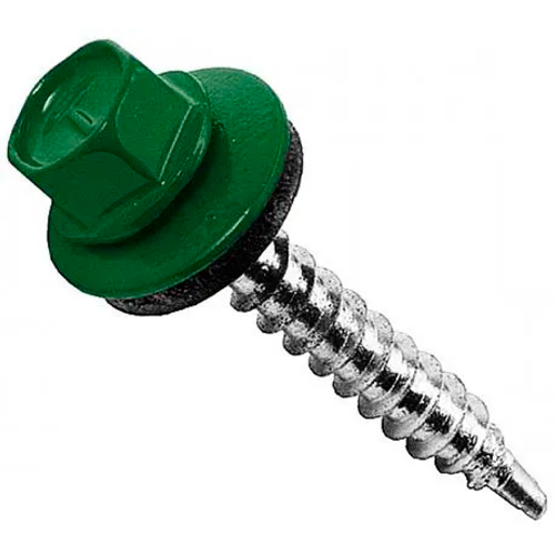 Саморез кровельный 4,8x29 RAL 6002 лиственно-зелёный, по дереву