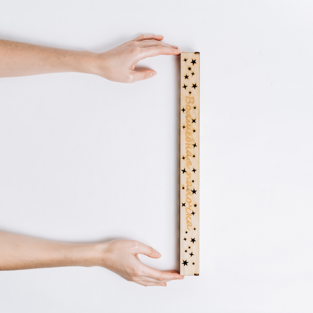 Деревянный  подарочный набор -указка в футляре (коробе) 400 мм. PK6