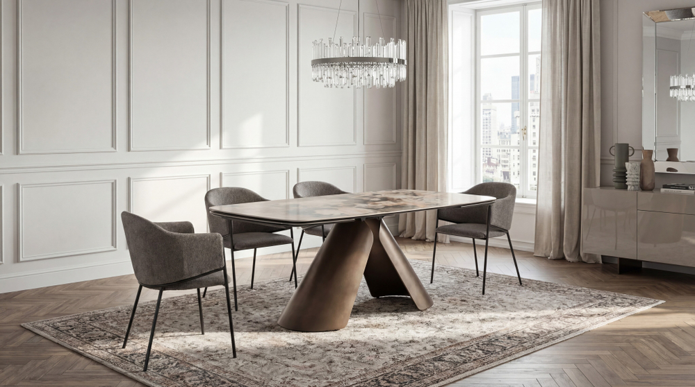 Стол М-City DISAUR Кальдерон (Calderon) 180 Tl-137 матовый, Исп керамика, Медный Брашированный