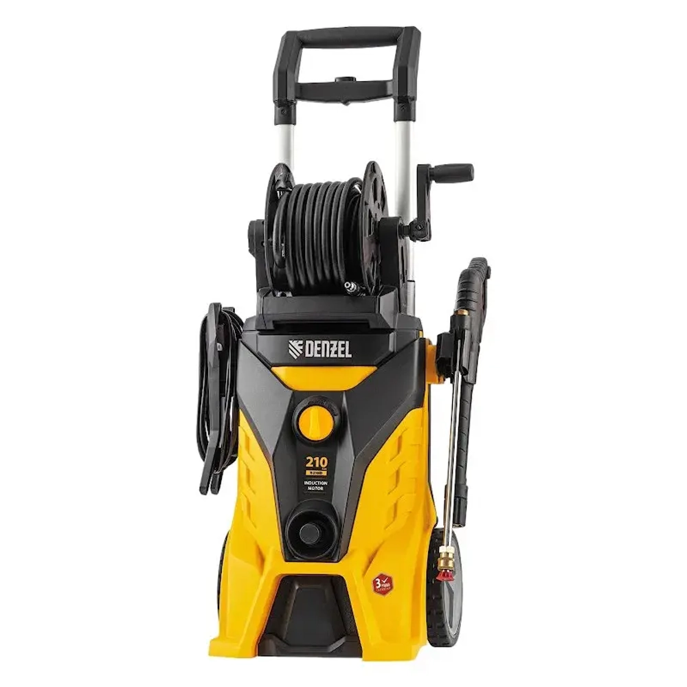 DENZEL R-210i моечная машина высокого давления 2600 вт, 210 бар, 8.0 л/мин, с барабаном 58237