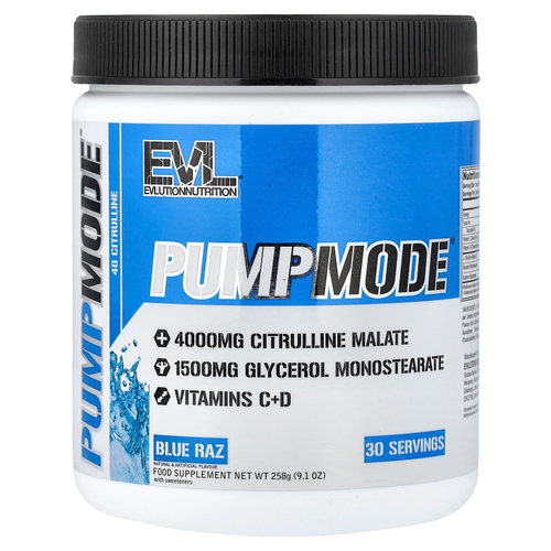 EVLution Nutrition, PumpMode®, голубая малина, 258 г (9,1 унции)