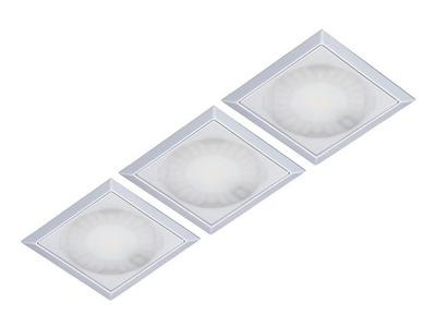 Forma e Funzione Комплект из трансформатора и 3-х врезных светодиодных светильника SUN QUADRO, 24V, дневной, алюминий