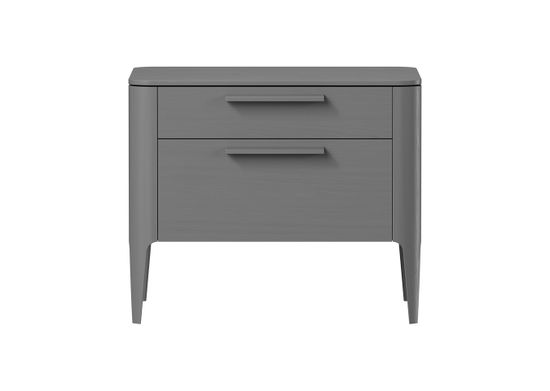 Тумба прикроватная Type oak 2 ящика ширина 60 см (серый)