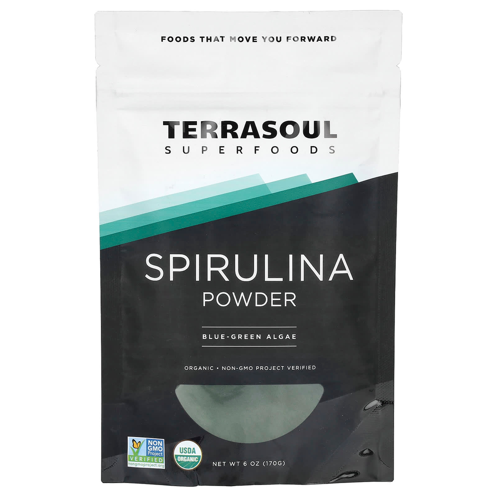 Terrasoul Superfoods, спирулина в порошке, 170 г (6 унций)