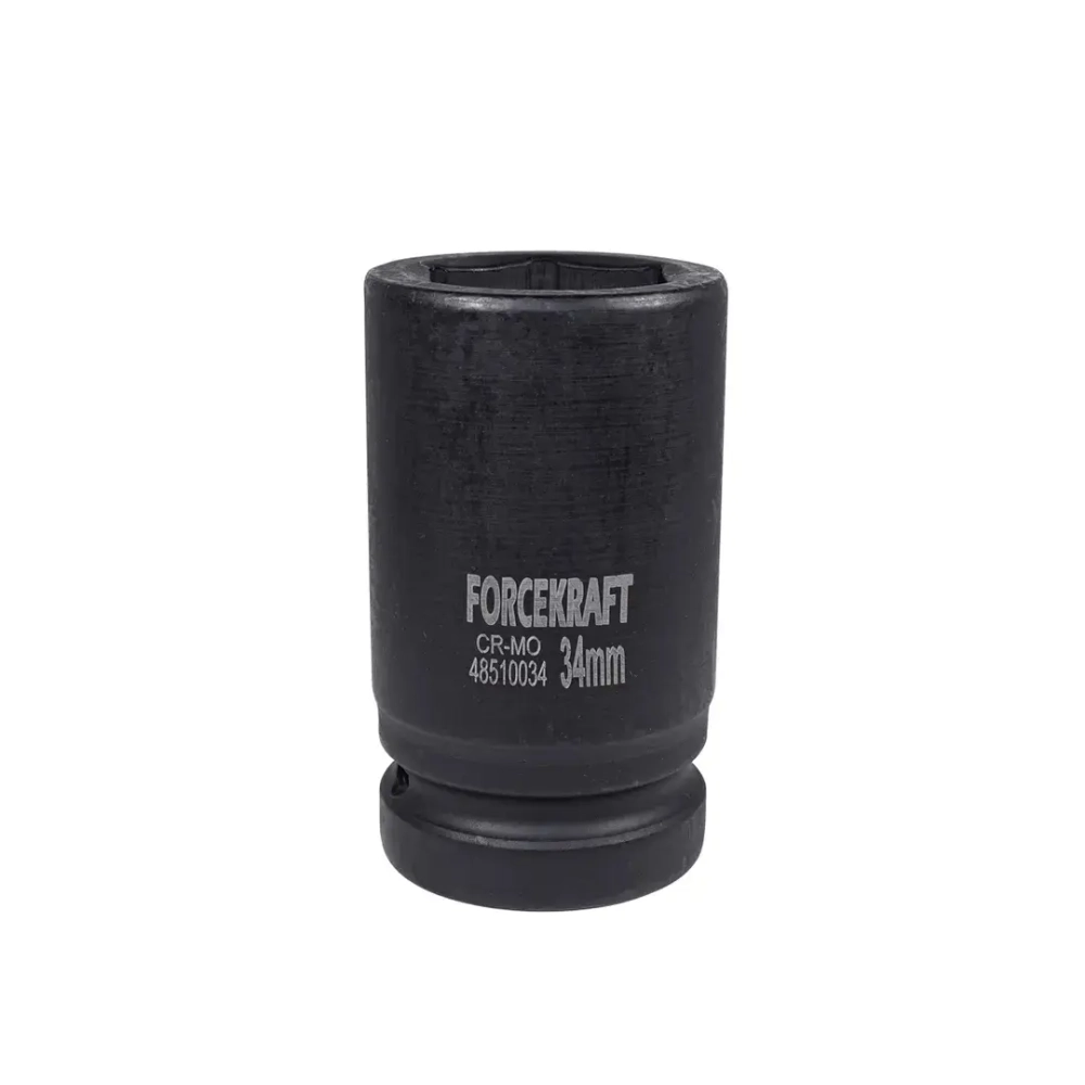 Головка ударная глубокая 1'', 34мм (6гр.) FORCEKRAFT FK-48510034