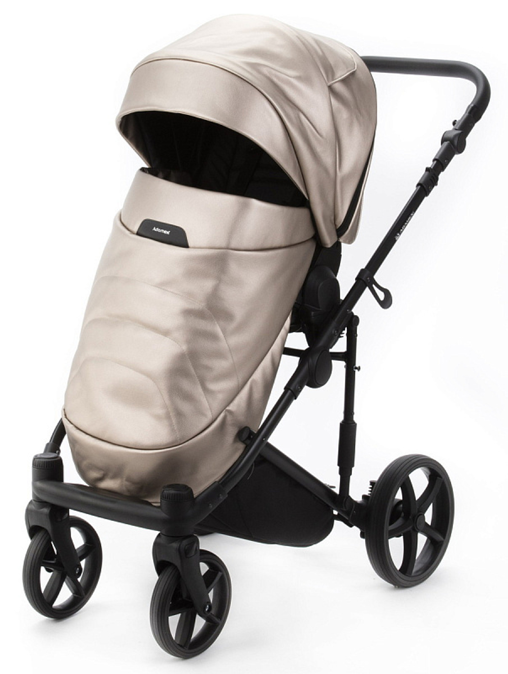 Детская коляска Adamex Zico Deluxe New 2 в 1 ZN-SM06 (БЕЖЕВАЯ ПЕРЛ. КОЖА)