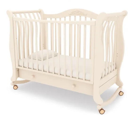 Детская кроватка на колесах Гандылян Габриэлла Слоновая кость