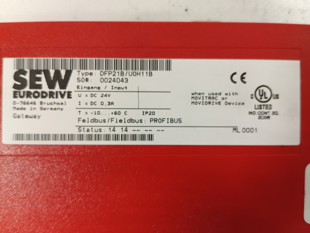 SEW Eurodrive DFP21B/U0H11B* с хранения