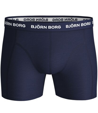 Мужские боксеры спортивные Björn Borg Shorts Solid 5P - blue depths