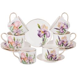 ЧАЙНЫЙ НАБОР LEFARD "IRISES" НА 6 ПЕР. 12 ПР. 300 МЛ (КОР=4НАБ.)