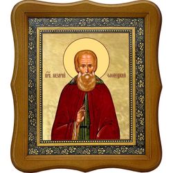 Назарий Олонецкий Преподобный. Икона на холсте.