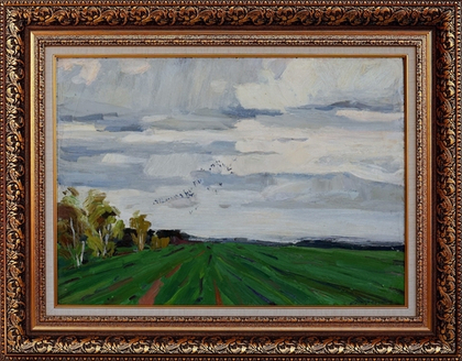 Картина Стремского А.И. "Весеннее небо" картон/масло 70х50