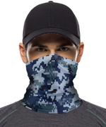 Бандана-труба камуфляжная с черепом Skully Marpat Blue USN