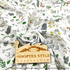 Муслин двухслойный принт №28 | ш.135 см | 120 г/м² | хлопок-100%