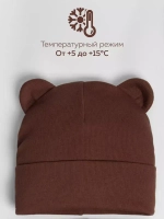 Шапка детская осенняя с ушками и снуд