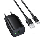 Borofone BAS82A Star QC3.0 зарядное устройство набор (Type-C) (black)