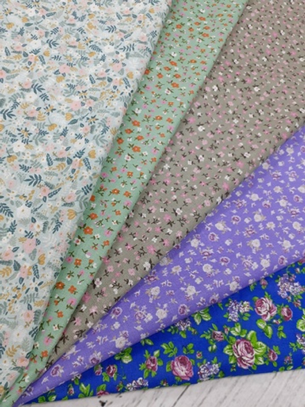 Ситец / Цветочки на сиреневом