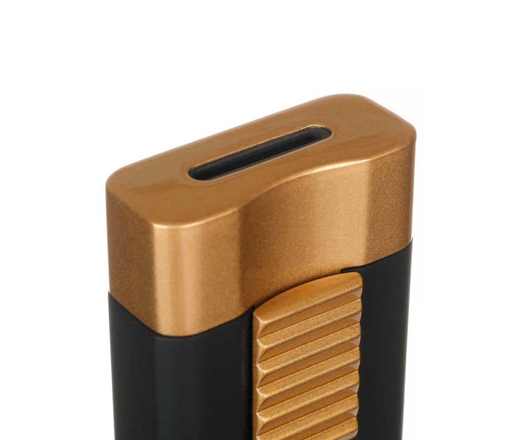 Зажигалка Caseti сигарная, турбо, черно-золотистая CA558-5