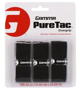 Теннисные намотки Gamma PureTac 3P - черные
