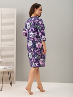 Халат Х-262/баклажан-цветущийсад