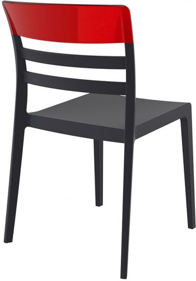 Стул пластиковый Mone черный, красный
