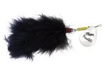 Блесна вращ. Mepps GIANT MARABOU Silver/Black (блистер)
