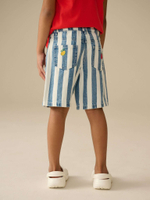 Шорты джинсовые с вышивкой для девочки Next E35-578, Синий, Белый