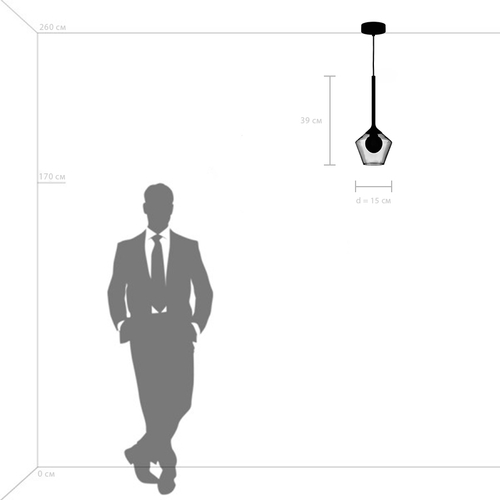 801201 Люстра VETRO 1х6W(led) G9 ЧЕРНЫЙ/ПРОЗРАЧНЫЙ