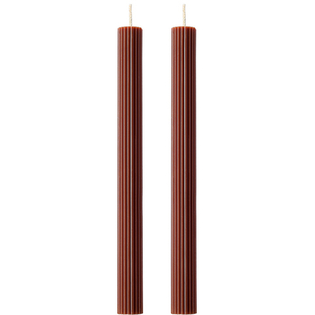 Набор из двух свечей коричневого цвета из коллекции Edge, 24,5 см
