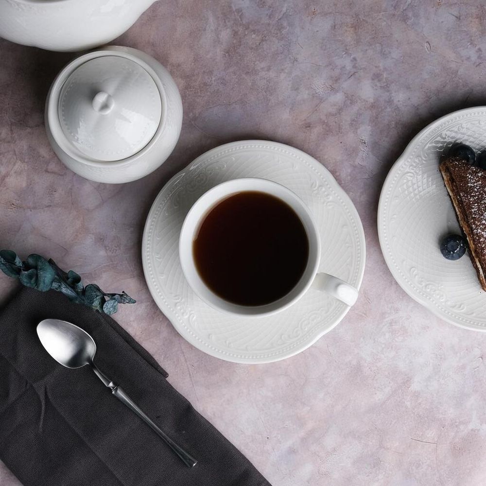 Чайная пара 200 мл белая d 9,3 см h7,2 см Aristocrat Noble [6]