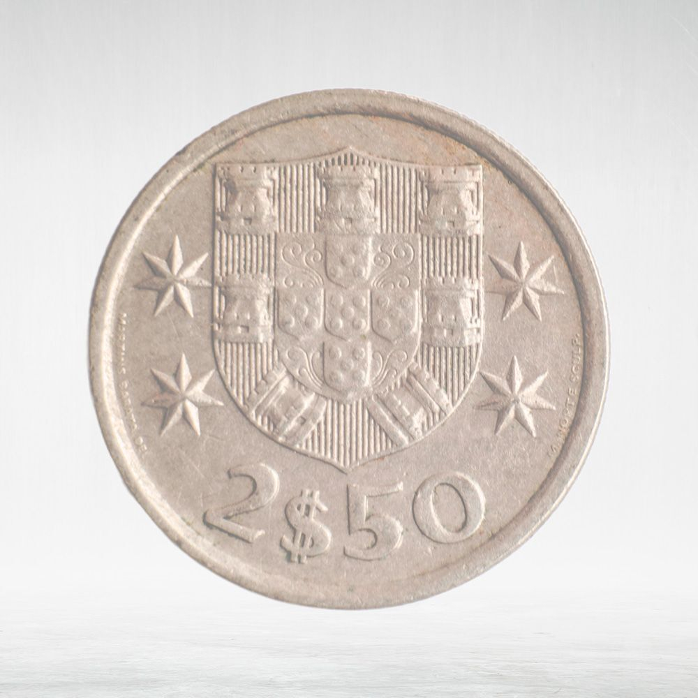 Portugal, 2.50 Escudos, 1976, VF