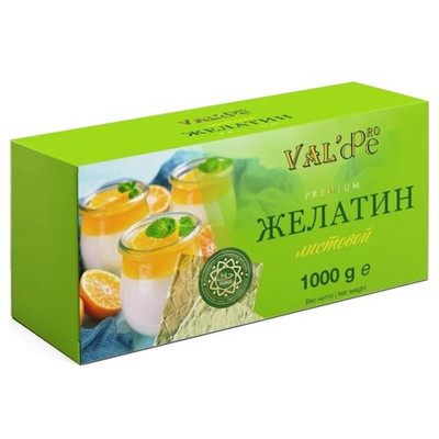 Желатин листовой говяжий «Valde» Халяль 10 листов