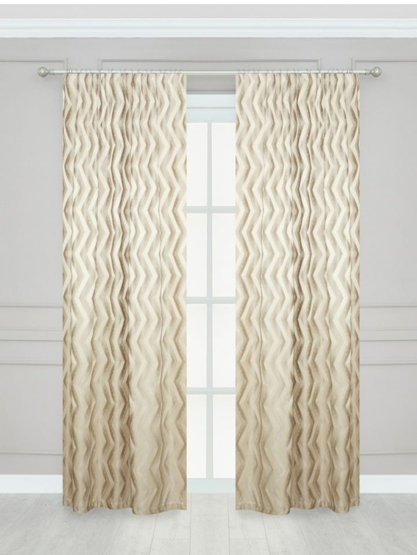 Портьера- жаккард ЗИГЗАГ