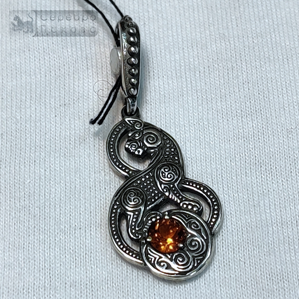 Подвеска "Барс" с цитрином