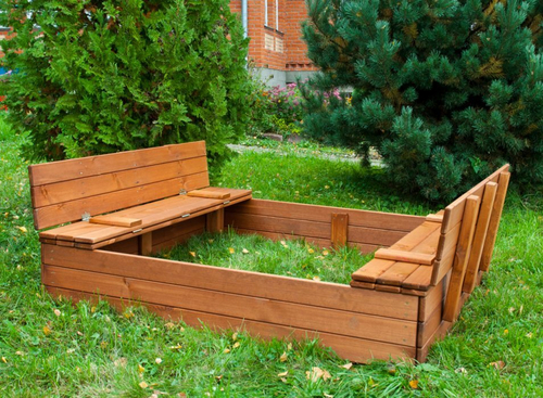 Песочница Ладушки 1,2х1,2м