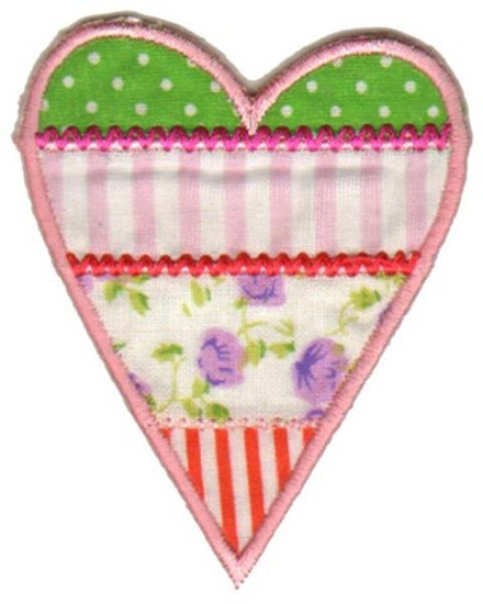 Термоаппликация HKM "Сердце", 6,5 х 4 см, 1 шт