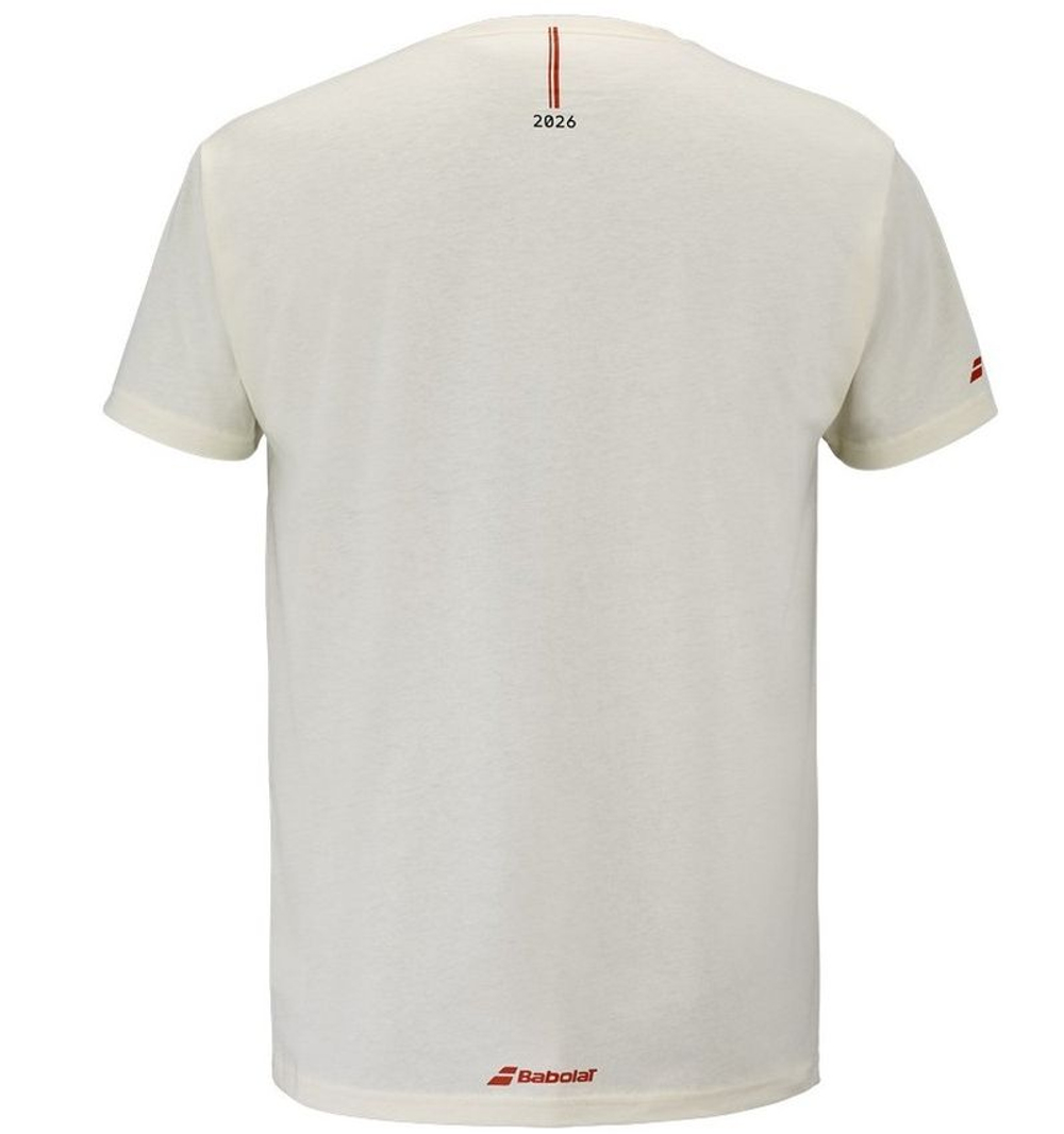 Теннисная футболка Babolat Exercise Message - cannoli cream