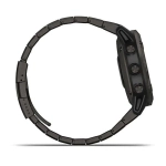 Спортивные наручные часы Garmin Fenix 6 Pro Solar титановый DLC карбон с DLC титановым ремешком 010-02410-23